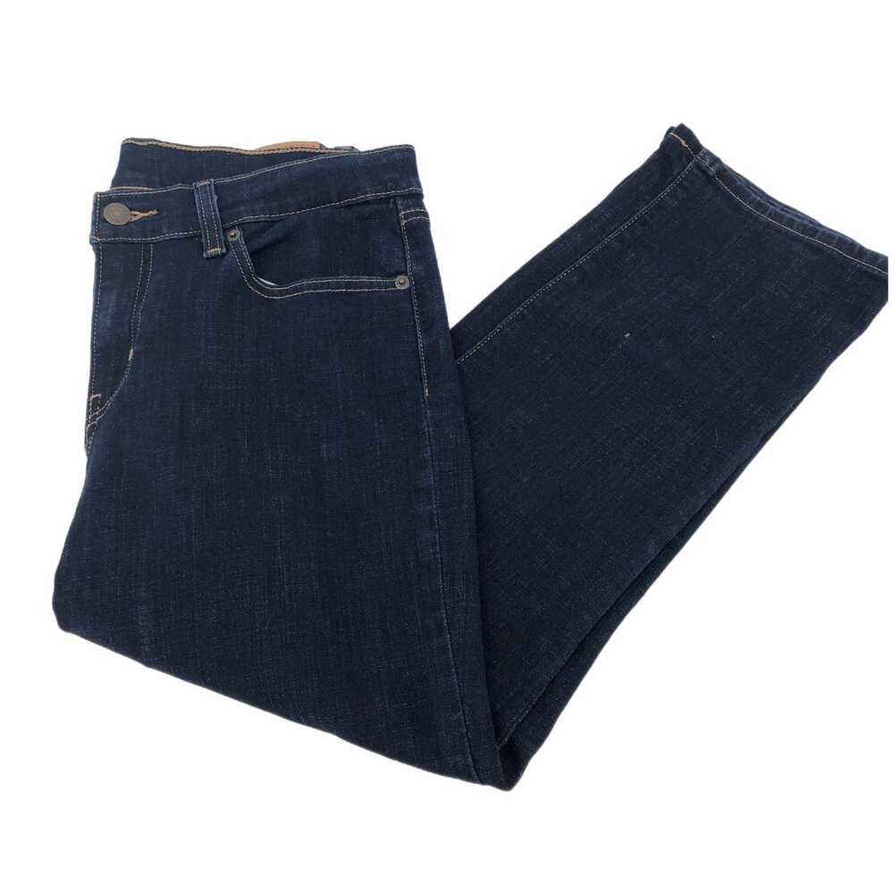 Levi's Blue Dark Denim Straight Leg Jeans | Womens 28